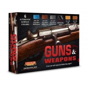 Lifecolor CS26 Acrylic paint set Guns &amp;amp; Weapons 6x22ml