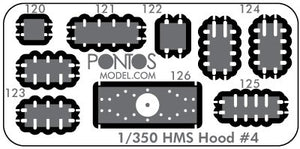 Pontos 35020WD1 HMS Hood Wooden Deck set Type 1 1/350 – imagen 2
