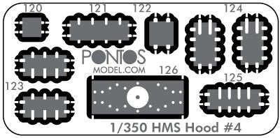 Pontos 35020WD1 HMS Hood Wooden Deck set Type 1 1/350 – imagen 2