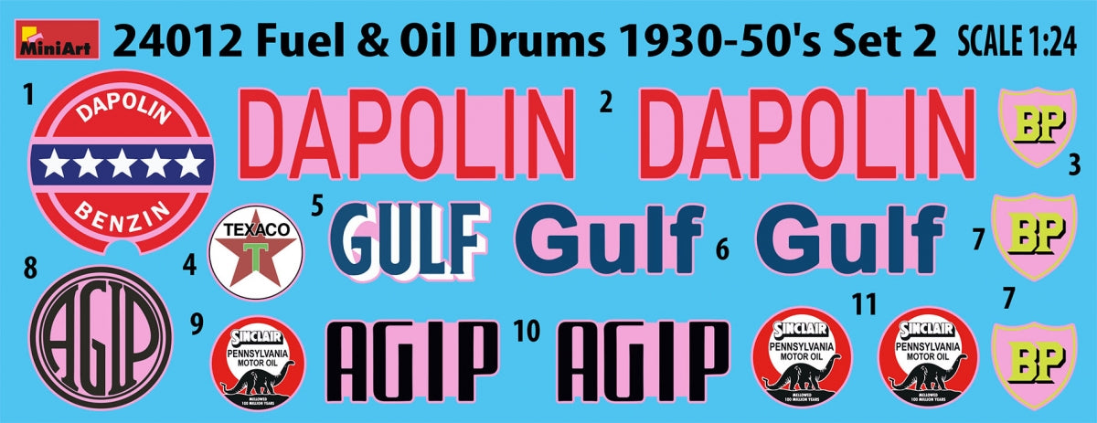 MiniArt 24012 Fuel and Oil Drums 1930-50’s Set 2 1/24 – Bild 2