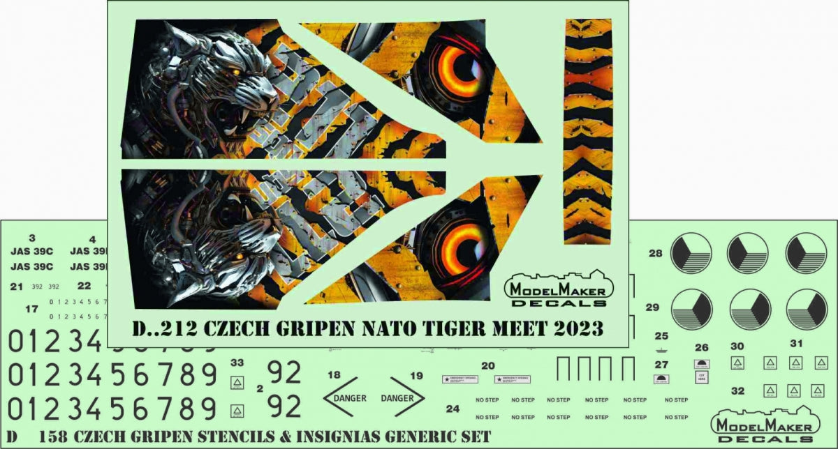 ModelMaker Decals D48212 Czech Gripen NATO Tiger Meet 2023 1/48 – imagen 3