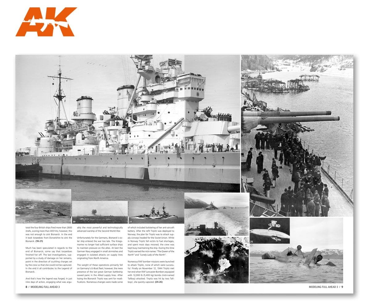 AK Interactive AK249 MODELLING FULL AHEAD 3: BISMARK &amp;amp; TIRPITZ (English) – imagen 8