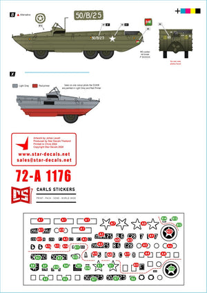 Star Decals 72-A1176 D-Day DUKW. British Amphibians # 1. 50 Coy (GT) and 299 Coy. (GT) RASC. 1/72 – zdjęcie 2