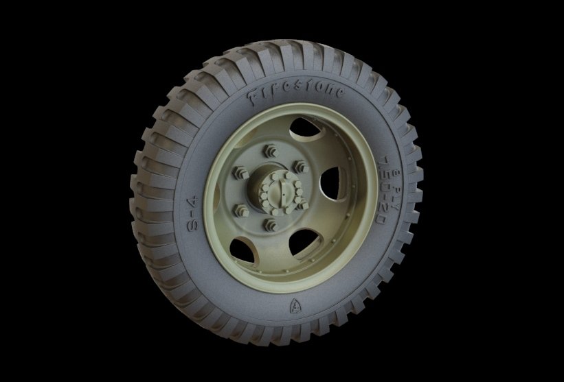 Panzer Art RE35-313 GMC road wheels set (Firestone) 1/35 – Bild 2