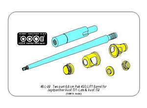 Aber 48L-22 Lufa Pak 43/3 L/71 8,8cm do Jagdpanter 1/48 – imagen 14