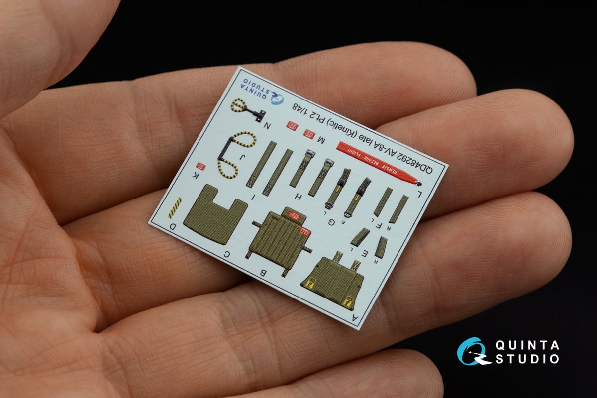 Quinta Studio QD48292 AV-8A Late 3D-Printed &amp;amp; coloured Interior on decal paper (Kinetic) 1/48 – Bild 5