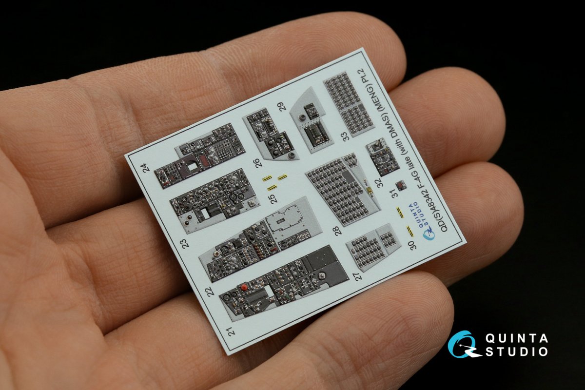 Quinta Studio QD+48342 F-4G late 3D-Printed &amp;amp; coloured Interior on decal paper (Meng) (with 3D-printed resin parts) 1/48 – imagen 6