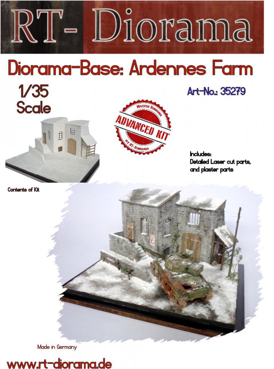 RT-Diorama 35279 Socle de diorama : Ferme des Ardennes 1/35
