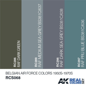 AK Interactive RCS068 BELGIAN AIR FORCE COLORS 1950S-1970S SET 4x10ml – zdjęcie 2