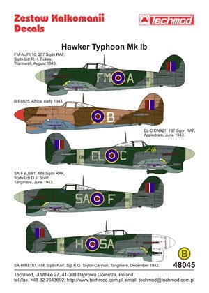 Techmod 48045 - Hawker Typhoon IB 1/48 – image 2