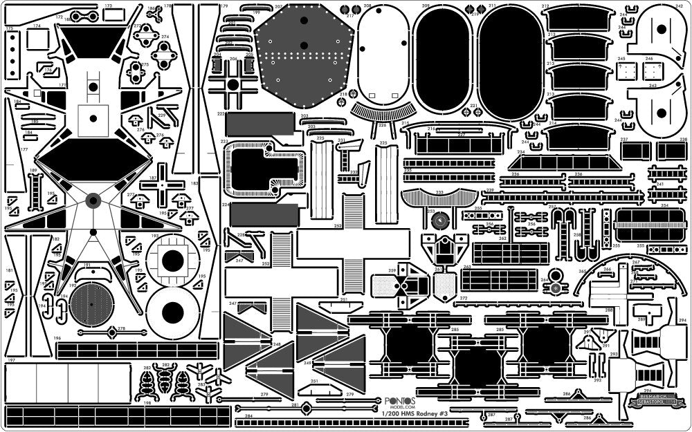 Pontos 23007F1 HMS RODNEY 1942 Detail Up Set 1/200 – imagen 25
