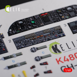 KELIK K48090 CH-46E interior 3D decals for Academy kit 1/72 – imagen 2