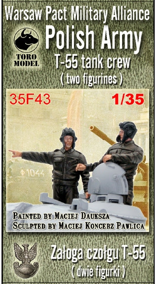 Toro 35F43 Układ Warszawski - Wojsko Polskie Załoga czołgu T-55 Dwie figurki 1/35