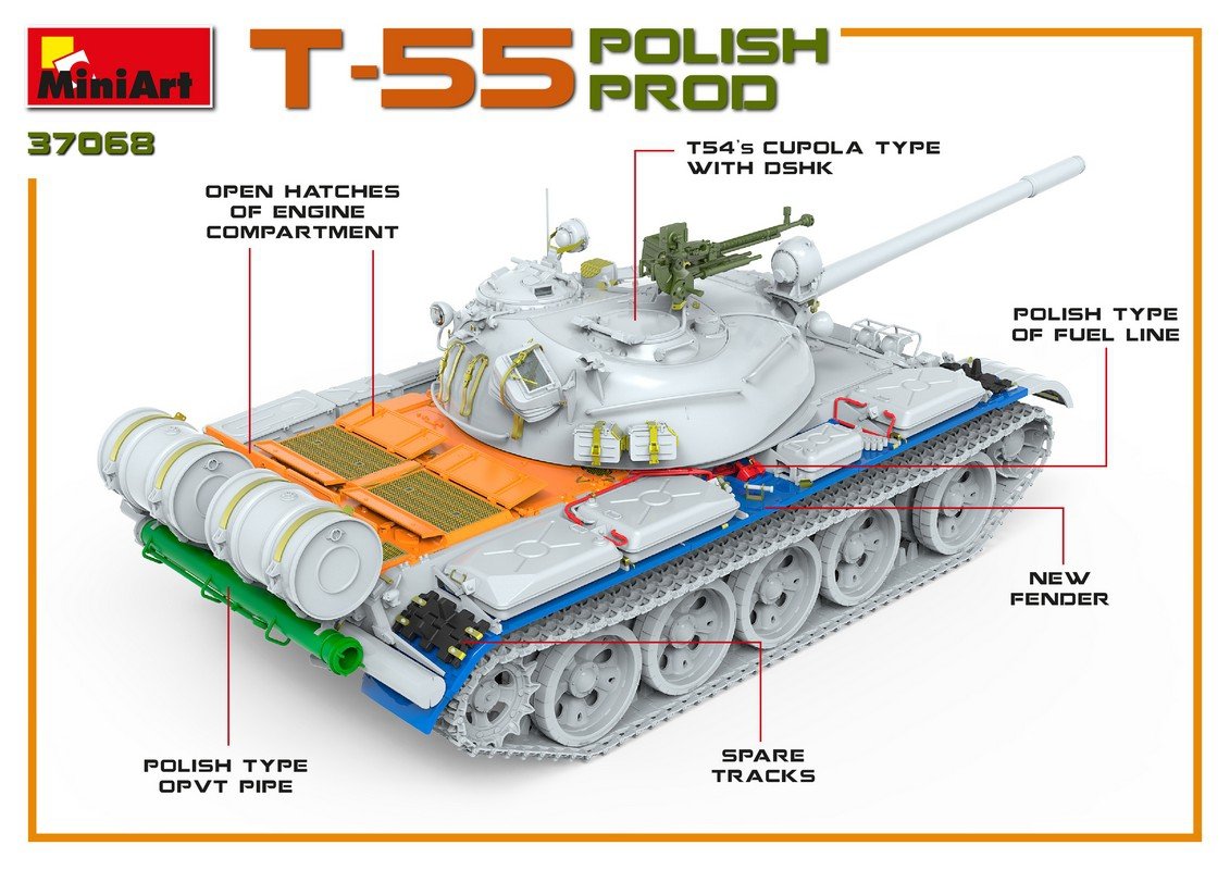 MiniArt 37068 T-55 POLISH PRODUCTION 1/35 – zdjęcie 12