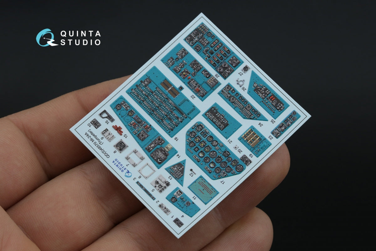 Quinta Studio QD48570 Mi-24A 3D-Printed &amp;amp; coloured Interior on decal paper (Trumpeter) 1/48 – immagine 4
