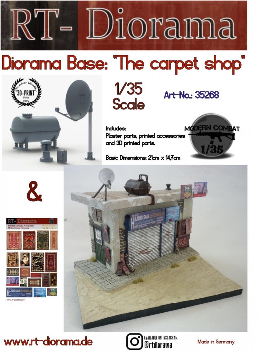 RT-Diorama 35268 Diorama-Base: "The carpet shop" 1/35