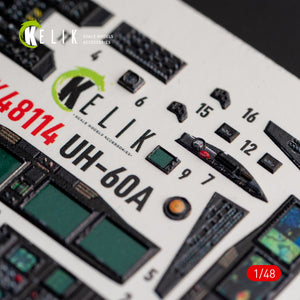 KELIK K48114 UH-60A Black Hawk - Type 2 &amp;quot; Defence Intelligence of Ukraine&amp;quot; interior 3D decals for ICM kit 1/48 – imagen 9