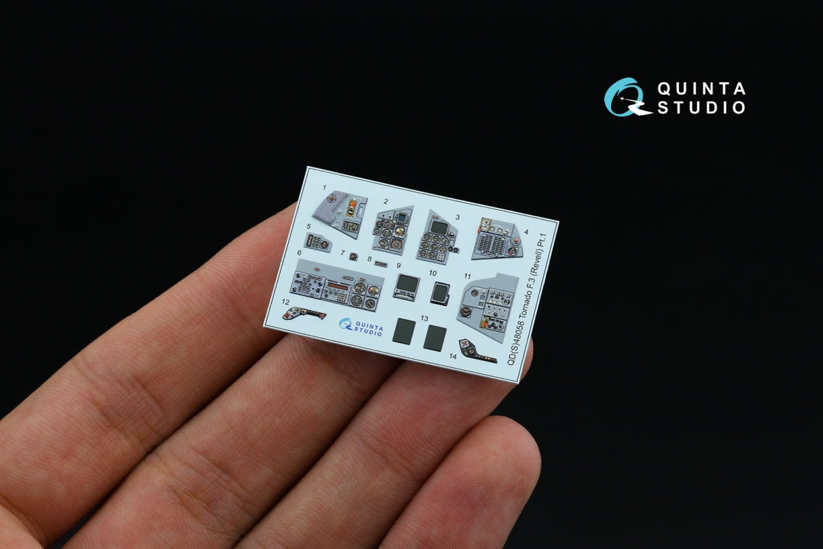 Quinta Studio QDS+48058 Tornado F.3 3D-Printed &amp;amp; coloured Interior on decal paper (Revell) (small version) (with 3D-printed resin parts) 1/48 – imagen 6