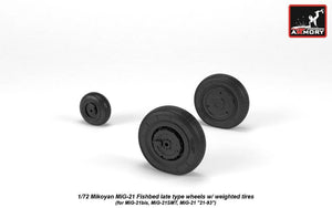 Armory Models AW72050 Mikoyan MiG-21 Fishbed wheels w/ weighted tires, late 1/72 – imagen 4