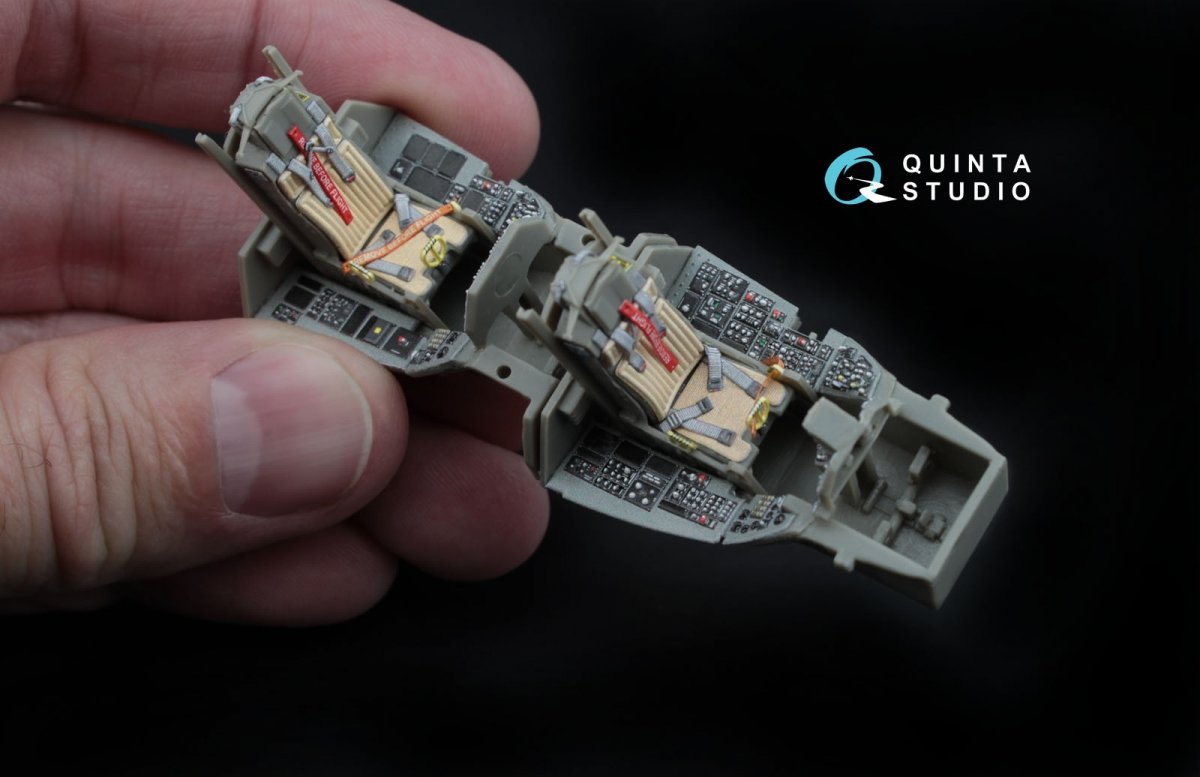 Quinta Studio QD48045 F-16D (block 30/40/50) 3D-Printed &amp;amp; coloured Interior on decal paper (for Kinetic kit) 1/48 – imagen 5