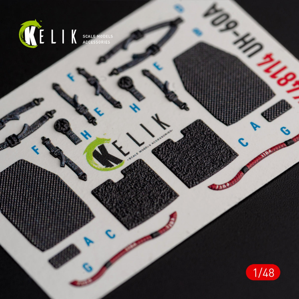 KELIK K48114 UH-60A Black Hawk - Type 2 &amp;quot; Defence Intelligence of Ukraine&amp;quot; interior 3D decals for ICM kit 1/48 – imagen 10