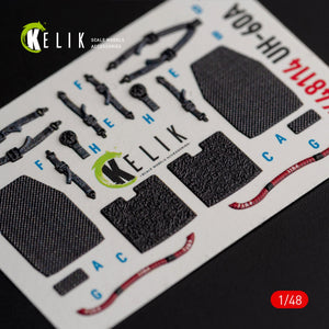 KELIK K48114 UH-60A Black Hawk - Type 2 &amp;quot; Defence Intelligence of Ukraine&amp;quot; interior 3D decals for ICM kit 1/48 – imagen 10