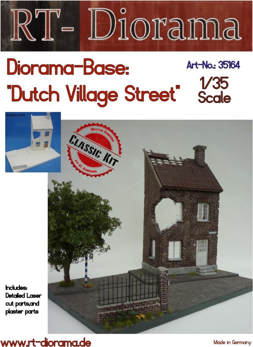RT-Diorama 35164 Diorama-Base: "Dutch Village Street" 1/35