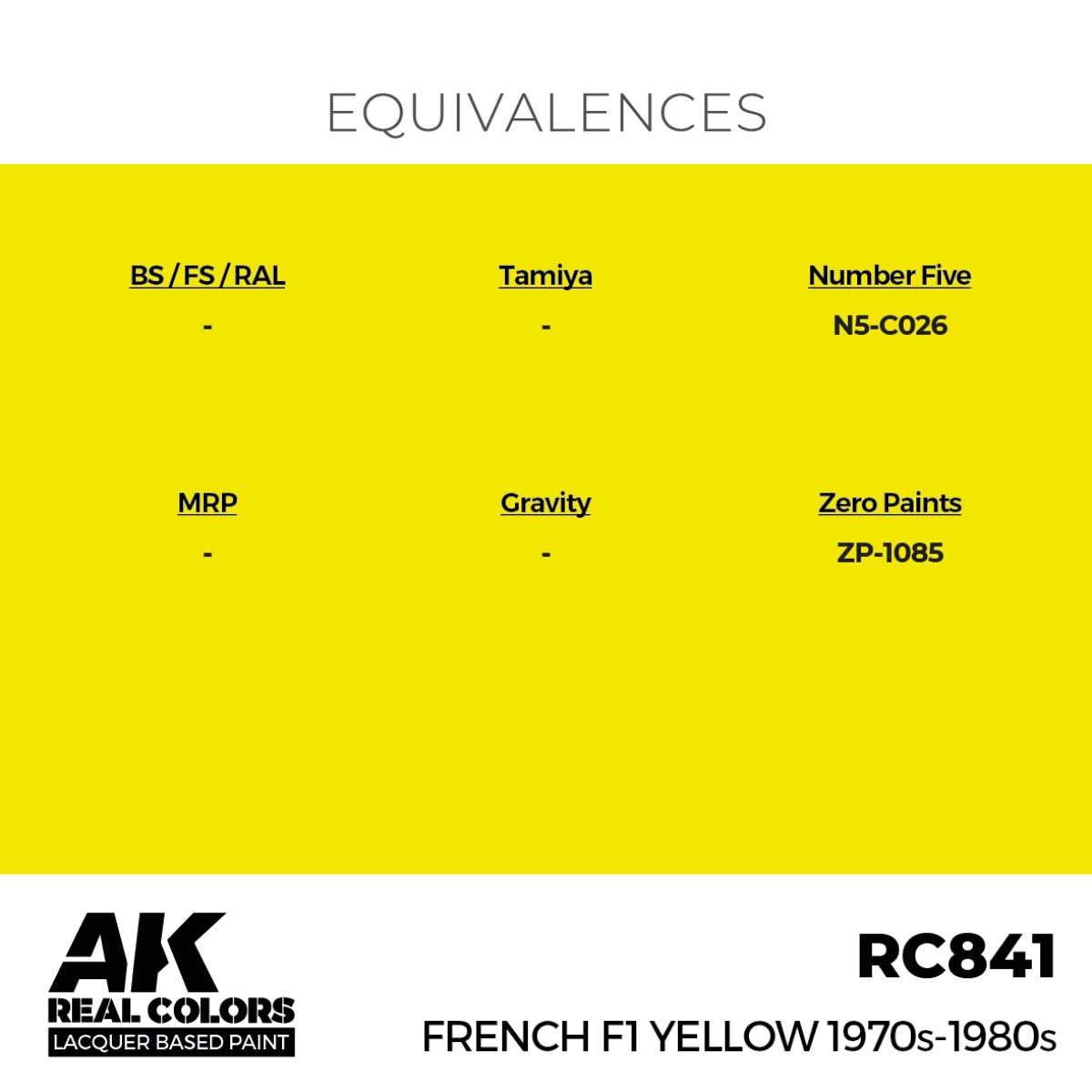 AK Interactive RC841 French F1 Yellow 1970s-1980s 17 ml – imagen 3