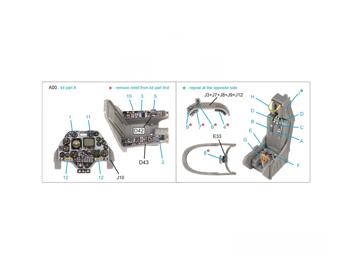 Quinta Studio QD48527 A-4M early 3D-Printed &amp;amp; coloured Interior on decal paper (Magic Factory) 1/48 – imagen 2