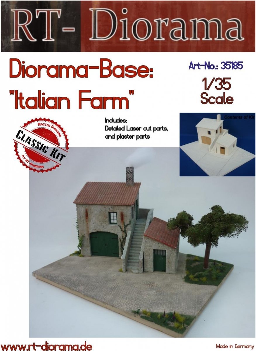 RT-Diorama 35185 Diorama-Base: "Italian Farm" 1/35