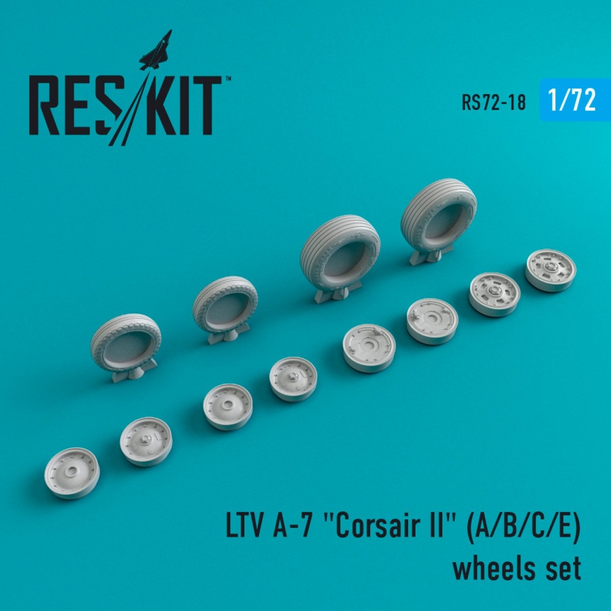 RESKIT RS72-0018 A-7 (A,B,C,E) "CORSAIR II" WHEELS SET 1/72