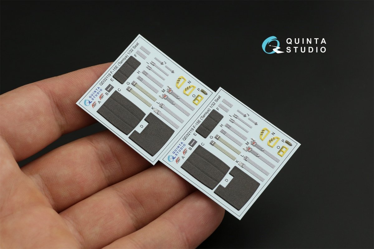 Quinta Studio QD32119 F-15E 3D-Printed &amp;amp; coloured Interior on decal paper ( Tamiya ) 1/32 – imagen 13