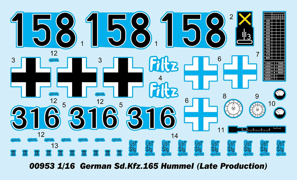 Trumpeter 00953 German Sd.Kfz.165 Hummel Late Production 1/16 – imagen 5