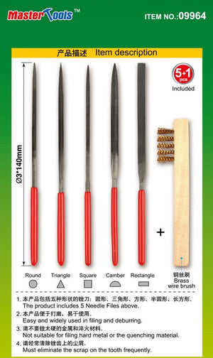 Trumpeter 09964 Assorted needle files set (Middle-Toothed)-3*140mm – zdjęcie 3
