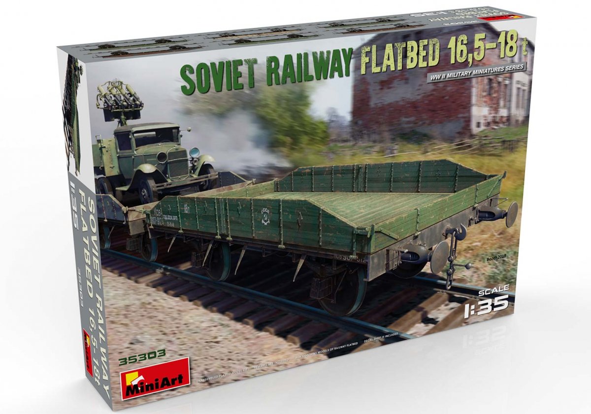 MiniArt 35303 Soviet Railway Flatbed 16,5-18t 1/35 – imagen 2