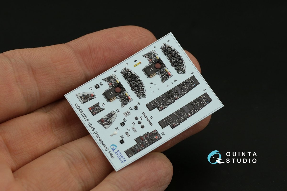 Quinta Studio QD48150 F-104S 3D-Printed &amp;amp; coloured Interior on decal paper (Hasegawa) 1/48 – Bild 10