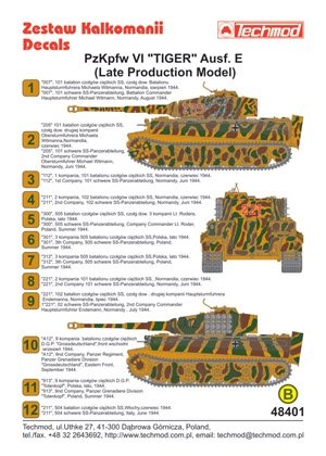 Techmod 48401 - Pz.Kpfw.VI Tiger Ausf.E (Late Production Model) 1/48 – Bild 2