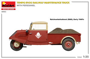 Camion d&amp;#39;entretien ferroviaire MiniArt 38063 Tempo E400 avec personnel 1/35 – image 7