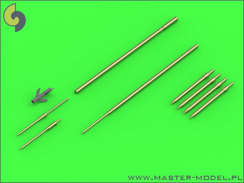 Master AM-48-120 Su-9 / Su-11 (Fishpot / Fishpot C) - Pilot Tubes and missile rails heads 1/48 – immagine 6