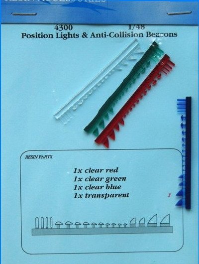 Aires 4300 Position lights &amp; anti-collision beacons 1/48 TAMIYA