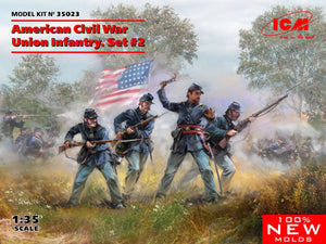 ICM 35023 American Civil War Union Infantry. Set #2 1/35
