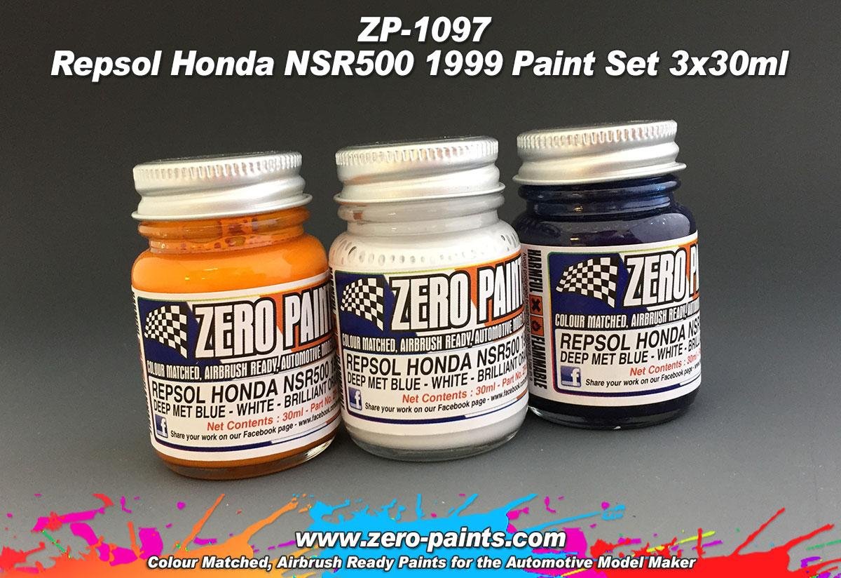 Coffret de peinture Zero Paints ZP-1097 Repsol Honda NSR500 1999 (3 x 30 ml)