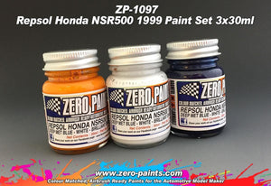 Coffret de peinture Zero Paints ZP-1097 Repsol Honda NSR500 1999 (3 x 30 ml)