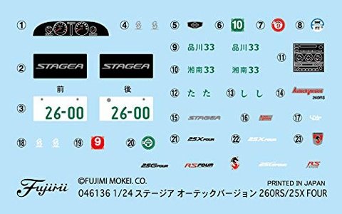 Fujimi 046136 ID-147 Nissan Stagea Autech Version 260RS / 25X Four 1/24 – imagen 5