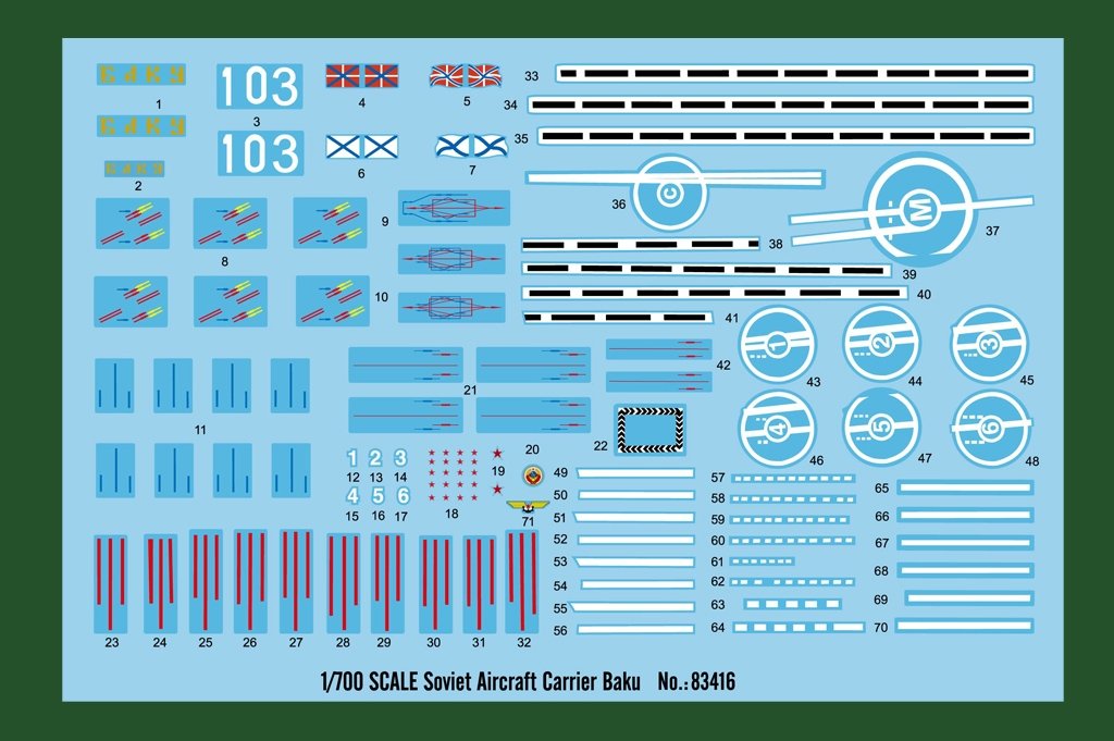 Hobby Boss 83416 Soviet Aircraft Carrier Baku 1/700 – Bild 5