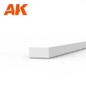 AK Interactive AK6520 STRIPS 1.00 X 2.00 X 350MM – STYRENE STRIP – (10 UNITS) – imagen 2
