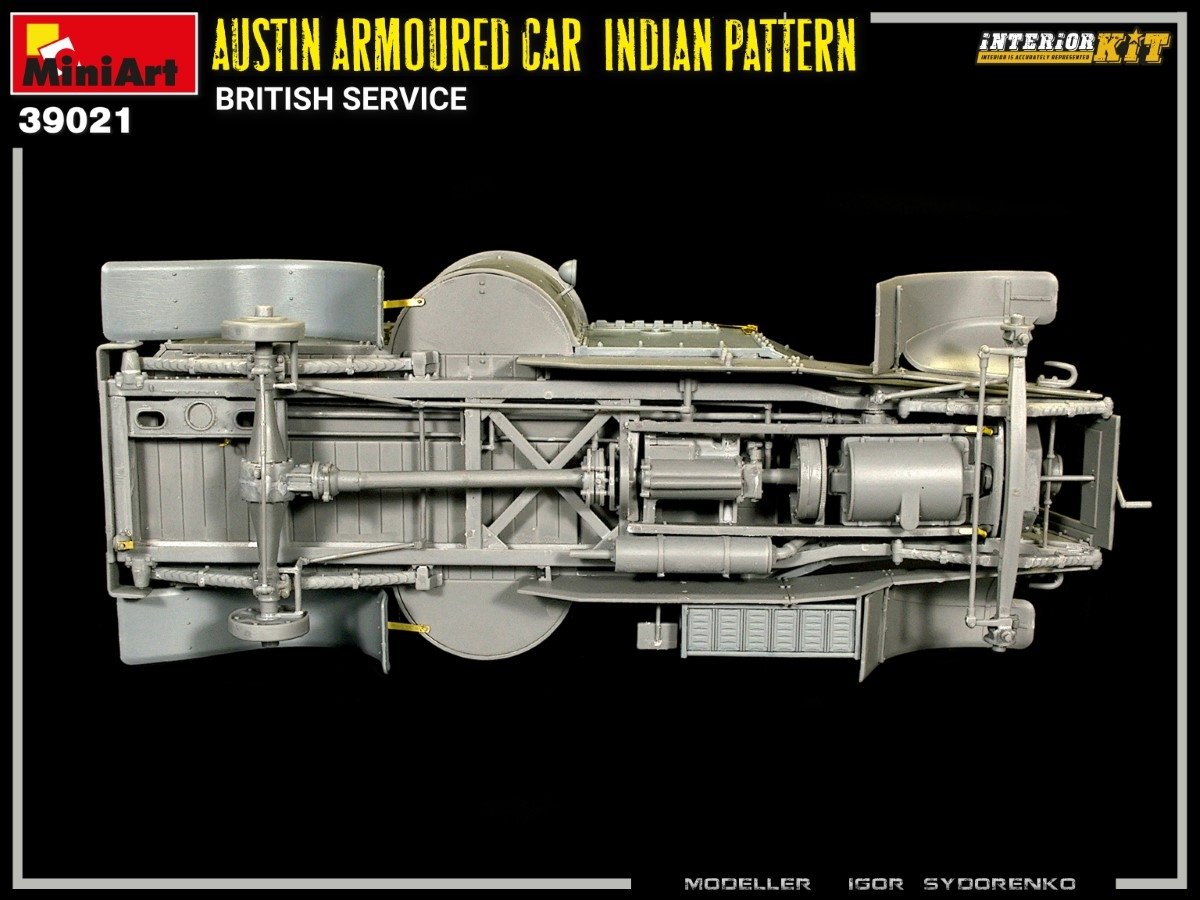 Miniart 39021 Voiture blindée Austin, modèle indien. Service britannique. Maquette intérieure 1/35 – image 20