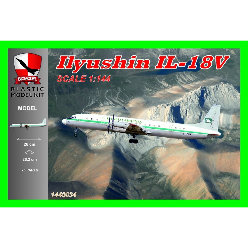 Big Model 1440034 IL-18V Daallo Airlienes 1/144