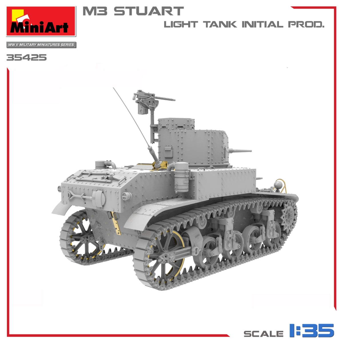MiniArt 35425 M3 STUART LIGHT TANK, INITIAL PROD 1/35 – image 6