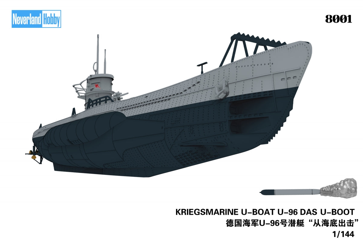 Neverland Hobby 8001 KRIEGSMARINE U-BOAT U-96 DAS U-BOOT 1/144 – immagine 6